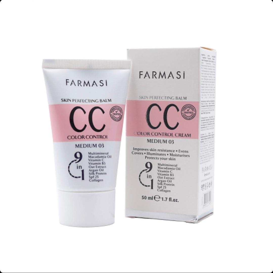 سی‌سی کرم فارماسی Farmasi | کرم اصلاح‌کننده رنگ پوست، پوشاننده لک‌ها، آبرسان و ایجادکننده جلوه طبیعی پوست (اورجینال)