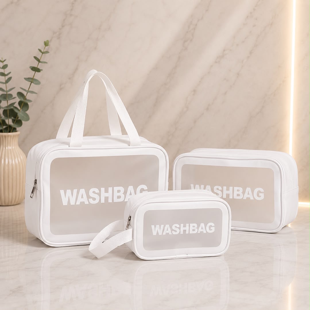 کیف آرایشی ضد آب واش بگ (washbag)در ۳سایز (فروش بصورت تکی)