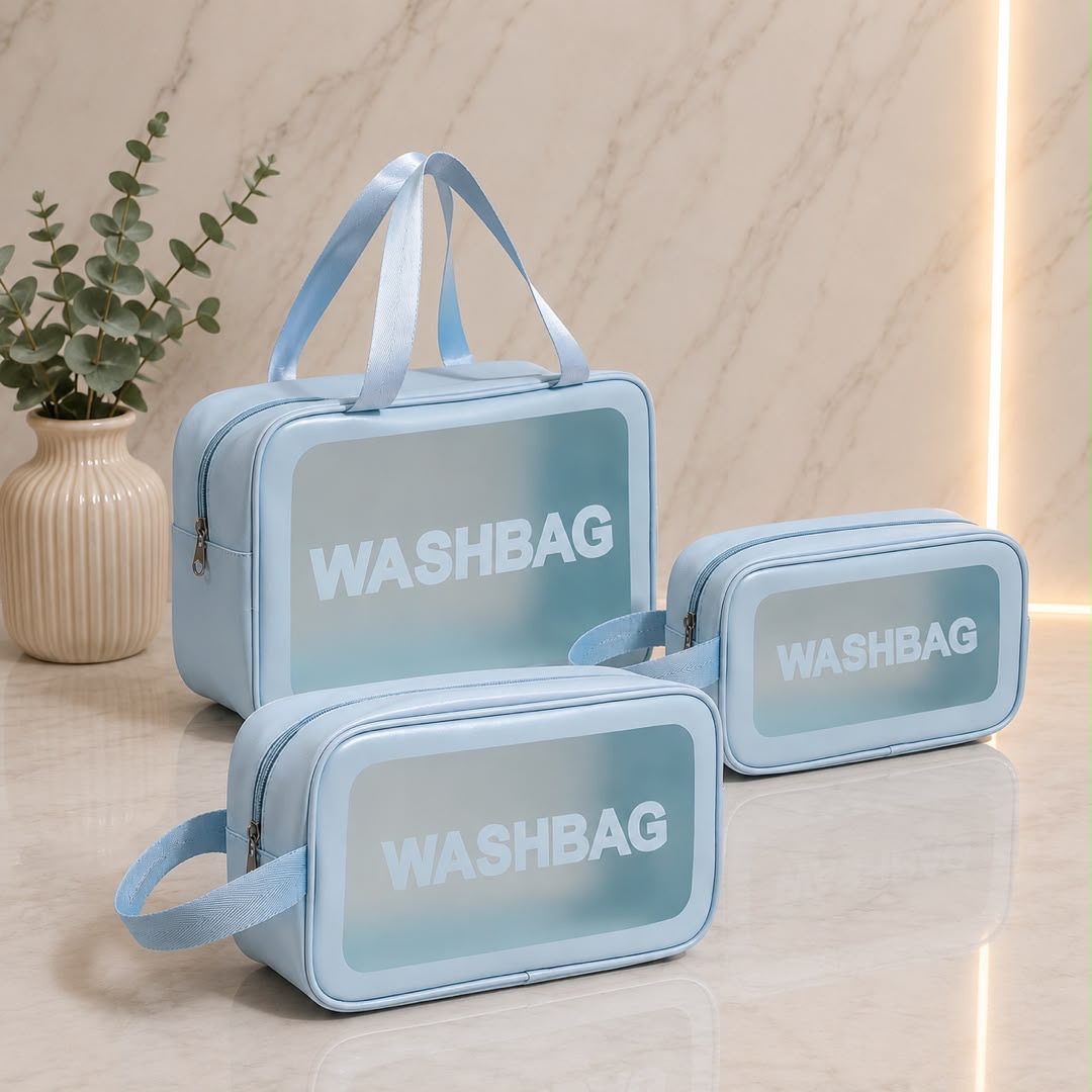 کیف آرایشی ضد آب واش بگ (washbag)در ۳سایز (فروش بصورت تکی)