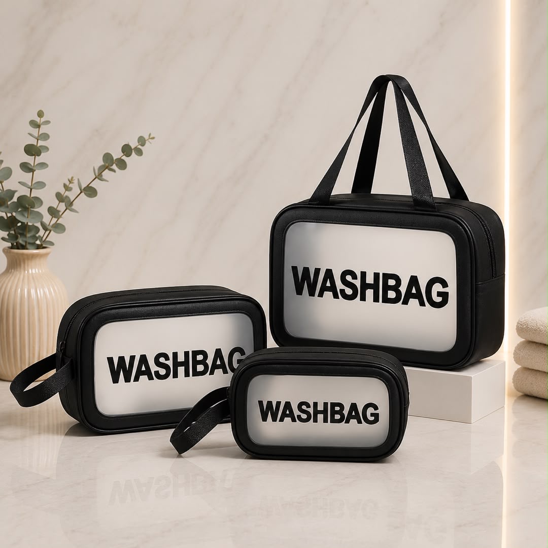 کیف آرایشی ضد آب واش بگ (washbag)در ۳سایز (فروش بصورت تکی)