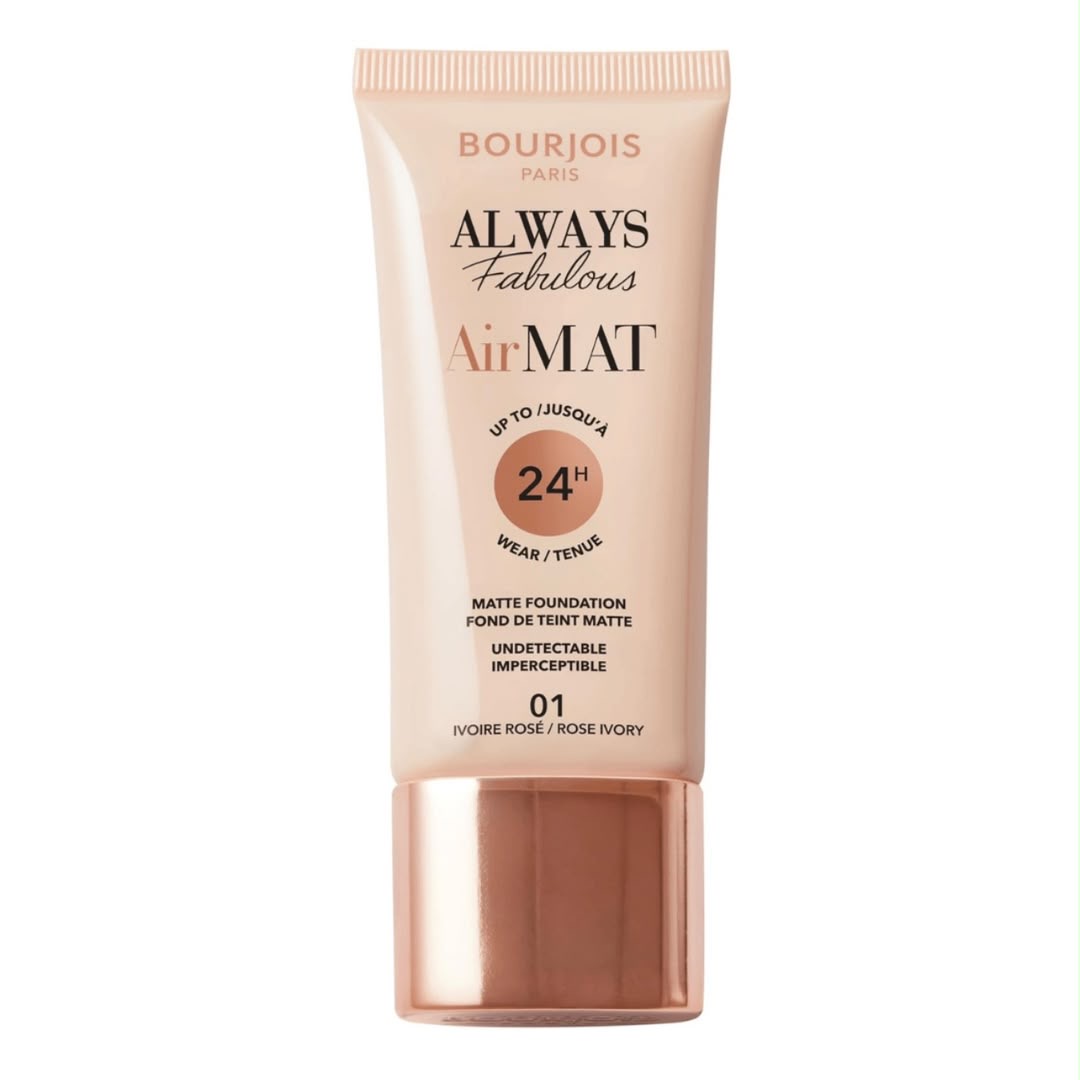 کرم پودر بورژوآ BOURJOIS مدل Air Mat رنگ Light Beige | پوشش‌دهی سبک، فینیش مات و ماندگاری مناسب برای پوست (اورجینال(