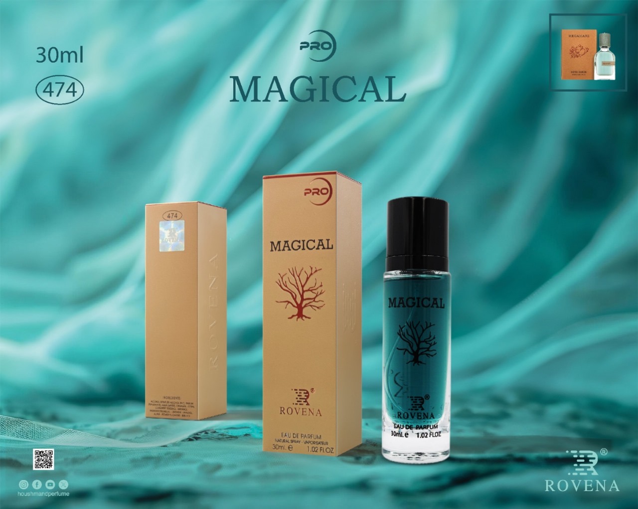 ادکلن مردانه روونا رایحه MAGICALحجم۳۰میل (اماراتی اورجینال)