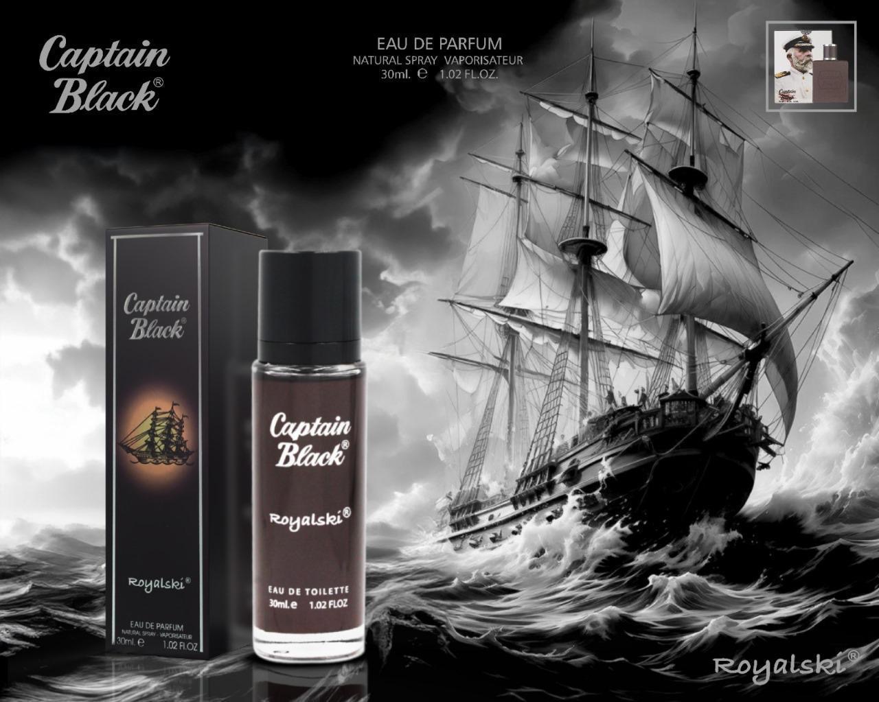 ادکلن مردانه روونا رایحه Captain Blackحجم۳۰میل ‌(اماراتی اورجینال)