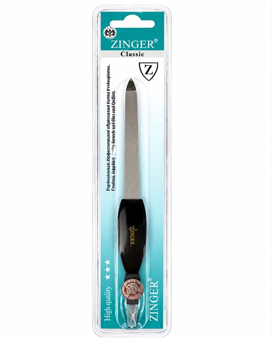 سوهان دو سر گوشه‌گیر ناخن Zinger مدل ST838 | ابزار حرفه‌ای مانیکور و پدیکور، مناسب تمیز کردن و فرم‌دهی گوشه ناخن، ساخته شده از استیل ضدزنگ (اورجینال(