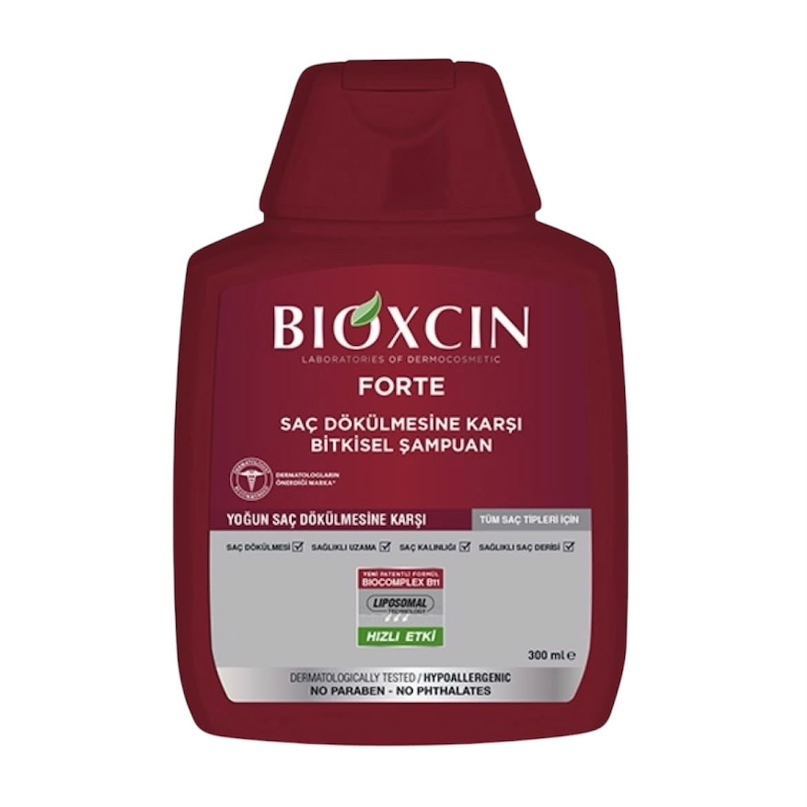 شامپو ضد ریزش بیوکسین Bioxcin Forte (قرمز) | حجم ۳۰۰ میلی‌لیتر، فرمول تقویت‌شده برای کاهش ریزش شدید مو، تقویت‌کننده ریشه و فولیکول مو، افزایش استحکام و ضخامت تارهای مو، تغذیه‌کننده پوست سر، مناسب موهای ضعیف و مستعد ریزش، فاقد پارابن و مناسب استفاده روزانه (اورجینال)