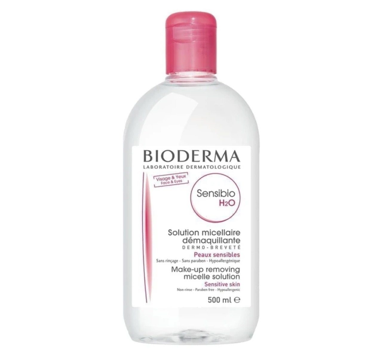 مسلار واتر قرمز بایودرما (Sensibio H2O) | مناسب پوست خشک و حساس حجم 500ml (اورجینال)