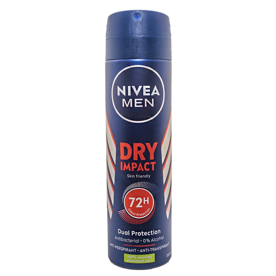 اسپری ضد تعریق مردانه نیوآ NIVEA | محافظت ۴۸ ساعته، خوشبوکننده و حجم ۱۵۰ میل (اورجینال)