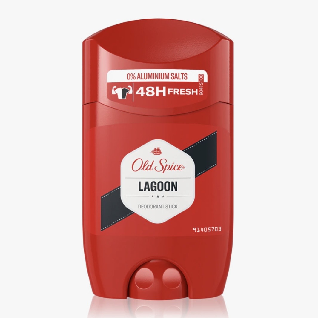 مام صابونی اولد اسپایس Old Spice رایحه Lagoon | حجم ۵۰ میلی‌لیتر، ضد تعریق و خوشبوکننده مردانه، ماندگاری ۴۸ ساعته، جلوگیری از بوی نامطبوع، رایحه خنک و طراوت‌بخش، بدون ایجاد لک روی لباس، مناسب استفاده روزانه و انواع پوست (اورجینال)