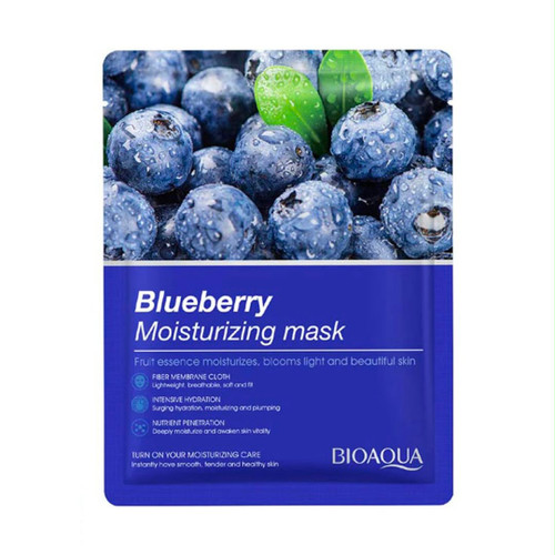 ماسک ورقهای صورت بیواکوا BIOAQUA بلوبری روشنکننده، آبرسان و مرطوبکننده (اورجینال)