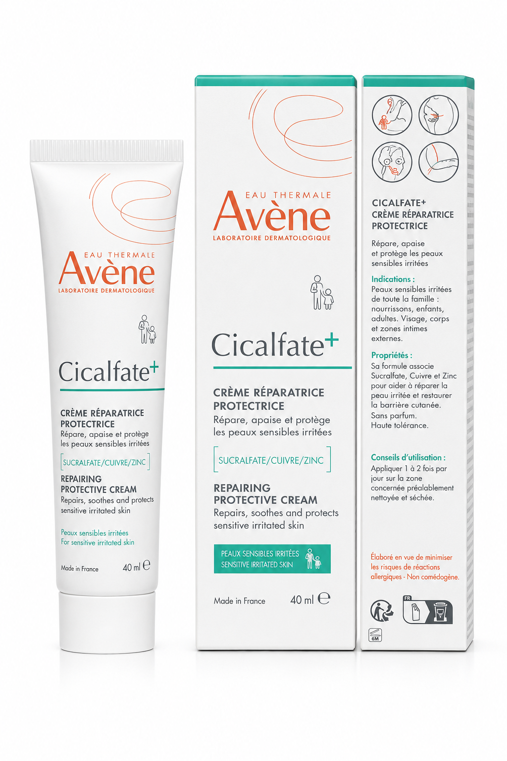 کرم ترمیم‌کننده اون Avène سیکالفیت پلاس Cicalfate+ | ترمیم‌کننده، تسکین‌دهنده و محافظ پوست، حجم ۴۰ میل (اورجینال)