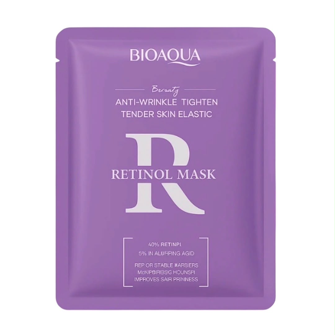 ماسک ورقه‌ای صورت بیواکوا BIOAQUA رتینول روشن‌کننده، آبرسان و مرطوب‌کننده (اورجینال)