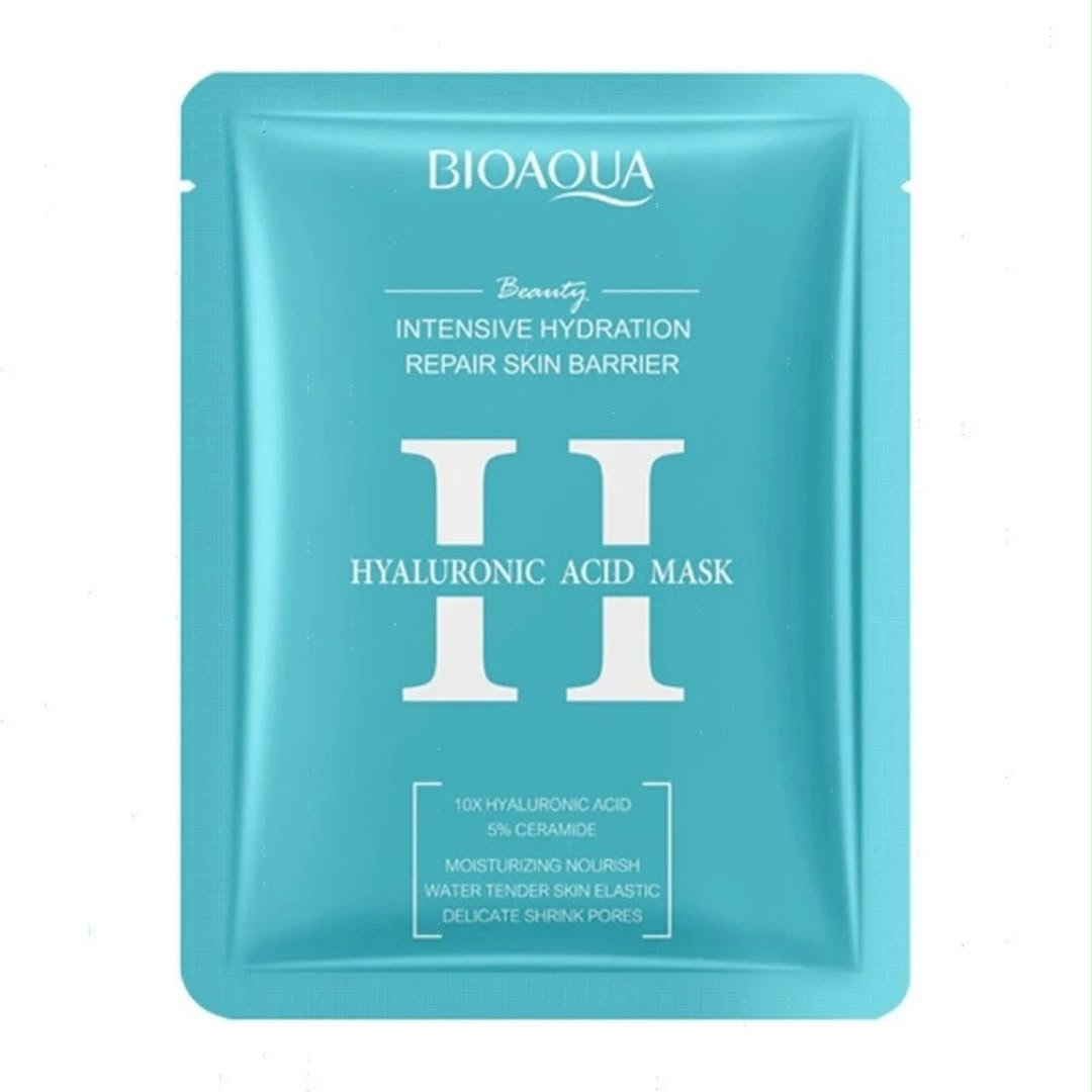 ماسک ورقه‌ای صورت بیواکوا BIOAQUA هیالورونیک اسید روشن‌کننده، آبرسان و مرطوب‌کننده (اورجینال)