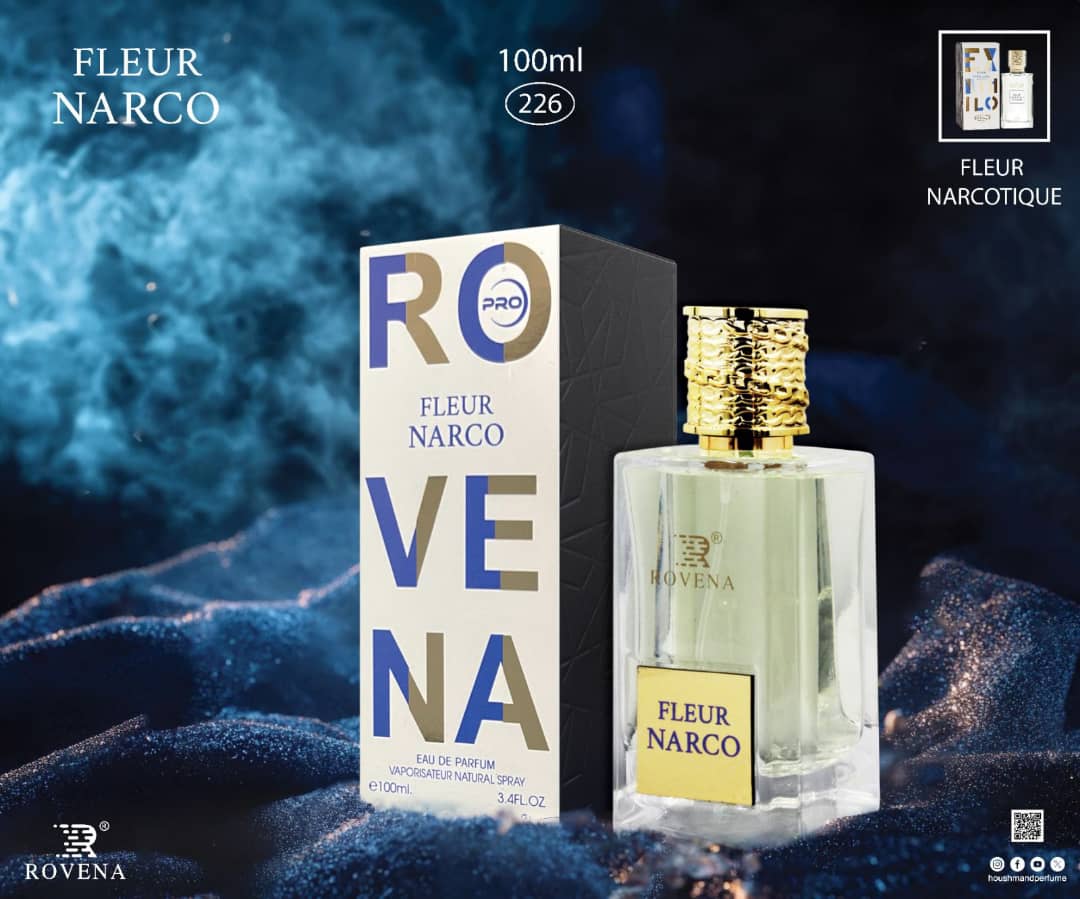 ادکلن مردانه برند روونا رایحه۱۰۰FLEUR NARCOمیل(اماراتی اورجینال)